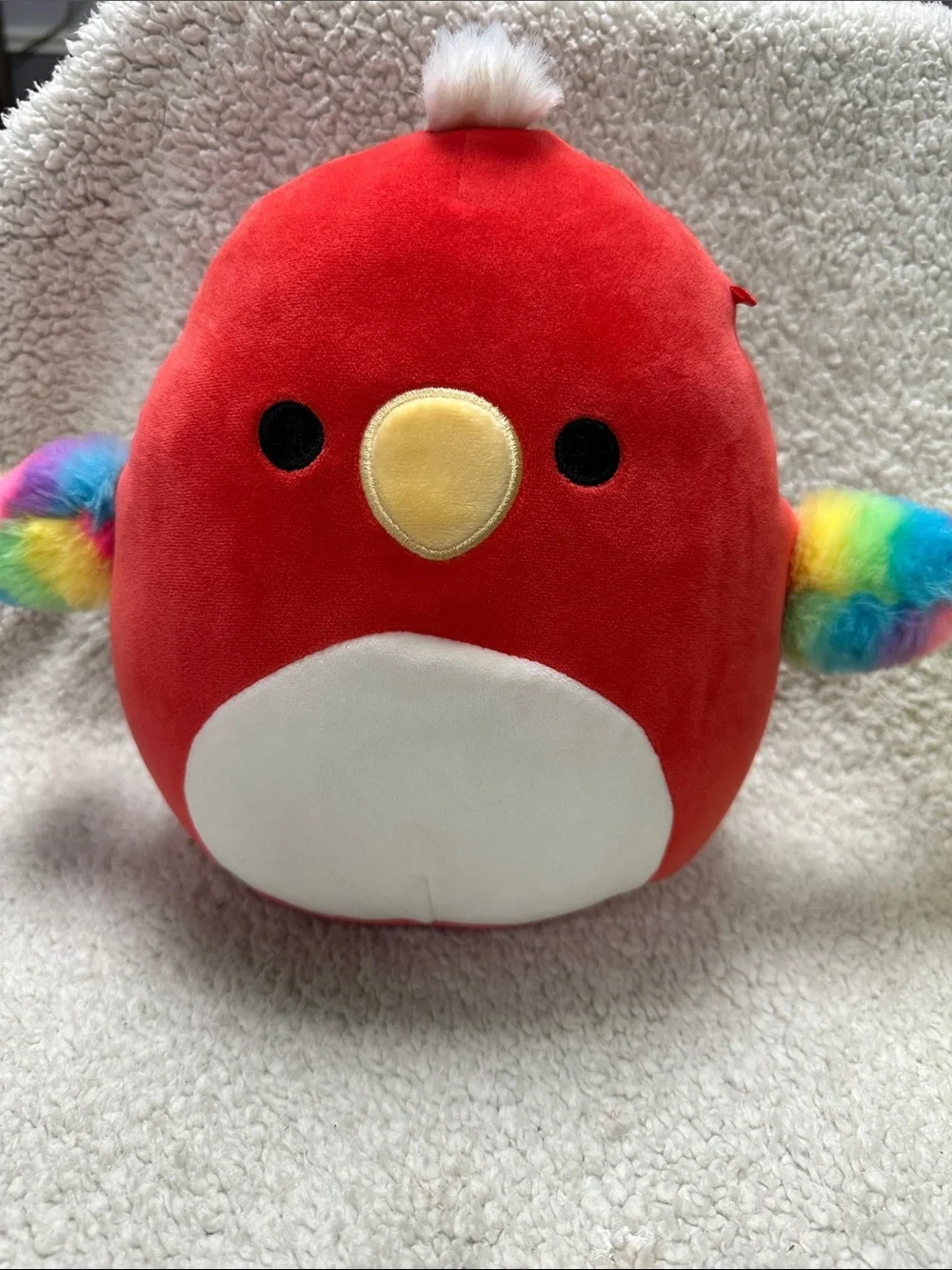 Two Squishmellows Birds, parrot and owl. Both 9 inches. Like New